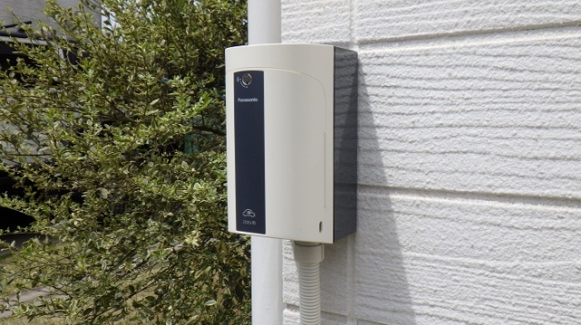 施工後(EV充電用コンセント本体設置)